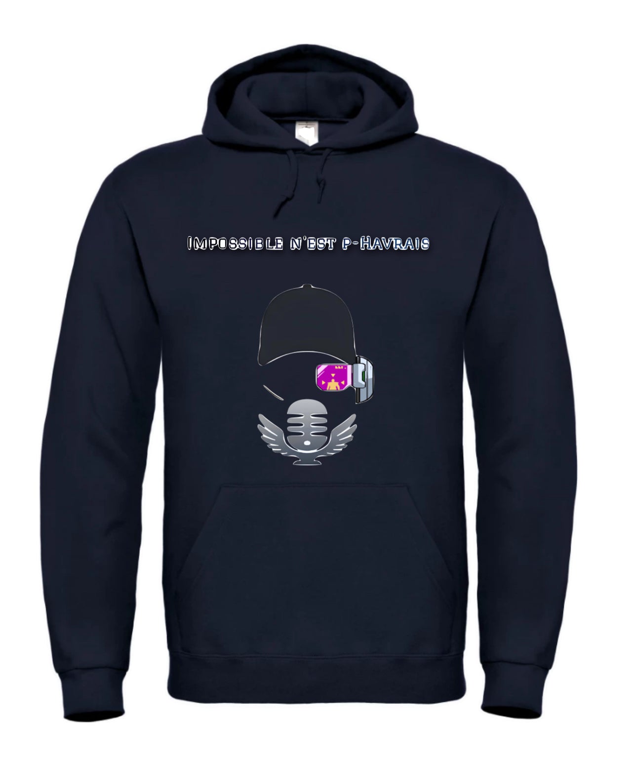 Sweat à capuche Invisible Keep Speaker - Édition “Impossible n’est P-Havrais” avec Détecteur d’Énergie
