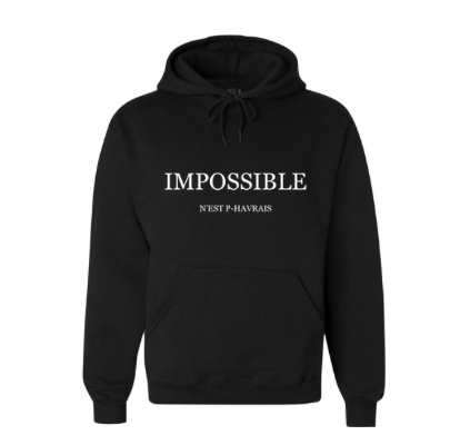 Pull capuche « L'Impossible n’existe Pas » – Mentalité de Gagnant